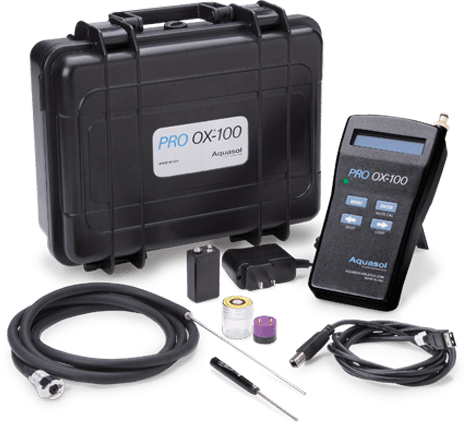 Pro OX-100 zuurstof monitor set, voor het meten van het zuurstof gehalte voor het lassen.