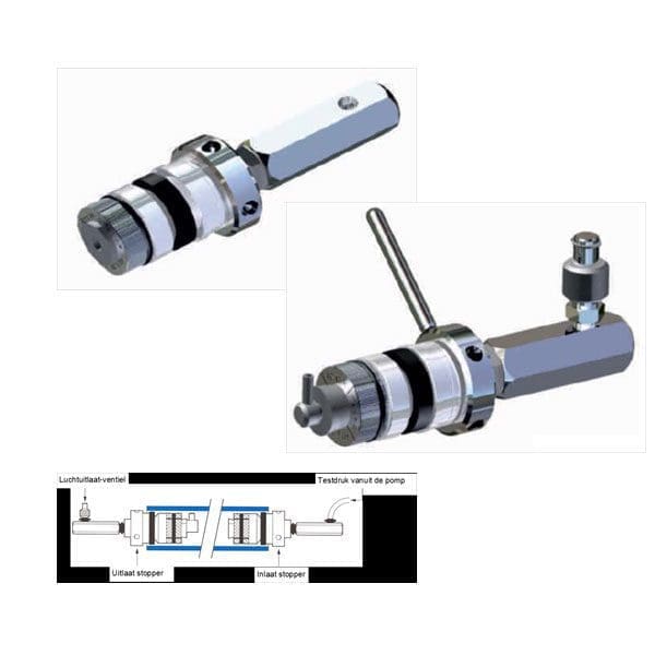Pijpstoppers t/m 550 bar testdruk